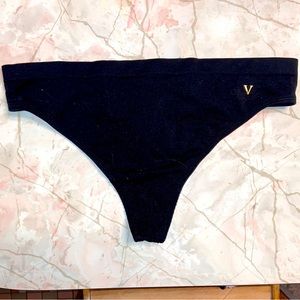 Brand new black Victoria’s Secret thong! Soft and stretchy! Size Large.